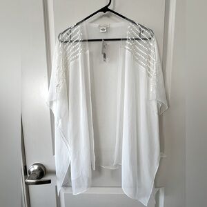 New With Tags | White/See Through White Kimono | O/S